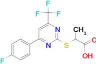 2-{[4-(4-fluorophenyl)-6-(trifluoromethyl)pyrimidin-2-yl]thio}propanoic acid