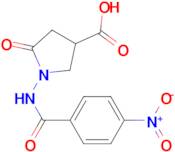 1-[(4-nitrobenzoyl)amino]-5-oxopyrrolidine-3-carboxylic acid