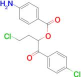 3-chloro-1-(4-chlorobenzoyl)propyl 4-aminobenzoate