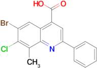 6-bromo-7-chloro-8-methyl-2-phenylquinoline-4-carboxylic acid