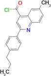 6-methyl-2-(4-propylphenyl)quinoline-4-carbonyl chloride