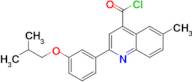 2-(3-isobutoxyphenyl)-6-methylquinoline-4-carbonyl chloride