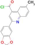 2-(1,3-benzodioxol-5-yl)-6-methylquinoline-4-carbonyl chloride