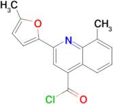 8-methyl-2-(5-methyl-2-furyl)quinoline-4-carbonyl chloride