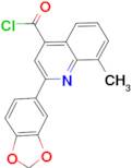 2-(1,3-benzodioxol-5-yl)-8-methylquinoline-4-carbonyl chloride