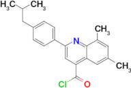 2-(4-isobutylphenyl)-6,8-dimethylquinoline-4-carbonyl chloride