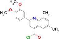 2-(3,4-dimethoxyphenyl)-6,8-dimethylquinoline-4-carbonyl chloride