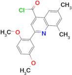 2-(2,5-dimethoxyphenyl)-6,8-dimethylquinoline-4-carbonyl chloride