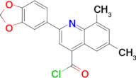 2-(1,3-benzodioxol-5-yl)-6,8-dimethylquinoline-4-carbonyl chloride