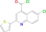 6-chloro-2-(2-thienyl)quinoline-4-carbonyl chloride