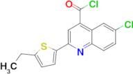 6-chloro-2-(5-ethyl-2-thienyl)quinoline-4-carbonyl chloride