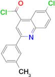 6-chloro-2-(3-methylphenyl)quinoline-4-carbonyl chloride