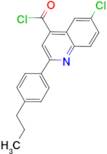 6-chloro-2-(4-propylphenyl)quinoline-4-carbonyl chloride