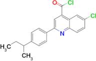 2-(4-sec-butylphenyl)-6-chloroquinoline-4-carbonyl chloride