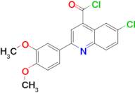 6-chloro-2-(3,4-dimethoxyphenyl)quinoline-4-carbonyl chloride