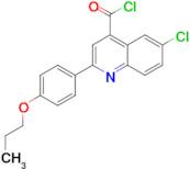 6-chloro-2-(4-propoxyphenyl)quinoline-4-carbonyl chloride