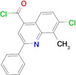 7-chloro-8-methyl-2-phenylquinoline-4-carbonyl chloride