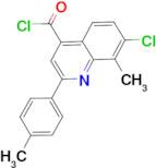 7-chloro-8-methyl-2-(4-methylphenyl)quinoline-4-carbonyl chloride