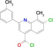 7-chloro-8-methyl-2-(3-methylphenyl)quinoline-4-carbonyl chloride