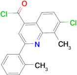 7-chloro-8-methyl-2-(2-methylphenyl)quinoline-4-carbonyl chloride