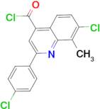 7-chloro-2-(4-chlorophenyl)-8-methylquinoline-4-carbonyl chloride