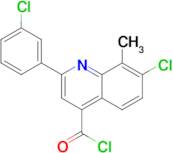 7-chloro-2-(3-chlorophenyl)-8-methylquinoline-4-carbonyl chloride