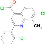 7-chloro-2-(2-chlorophenyl)-8-methylquinoline-4-carbonyl chloride