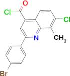 2-(4-bromophenyl)-7-chloro-8-methylquinoline-4-carbonyl chloride