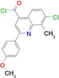 7-chloro-2-(4-methoxyphenyl)-8-methylquinoline-4-carbonyl chloride