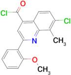 7-chloro-2-(2-methoxyphenyl)-8-methylquinoline-4-carbonyl chloride