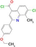 7-chloro-2-(4-ethoxyphenyl)-8-methylquinoline-4-carbonyl chloride