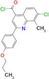 7-chloro-8-methyl-2-(4-propoxyphenyl)quinoline-4-carbonyl chloride