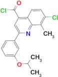 7-chloro-2-(3-isopropoxyphenyl)-8-methylquinoline-4-carbonyl chloride