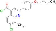 2-(4-butoxyphenyl)-7-chloro-8-methylquinoline-4-carbonyl chloride