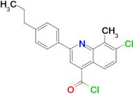 7-chloro-8-methyl-2-(4-propylphenyl)quinoline-4-carbonyl chloride