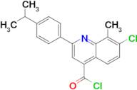 7-chloro-2-(4-isopropylphenyl)-8-methylquinoline-4-carbonyl chloride