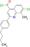 2-(4-butylphenyl)-7-chloro-8-methylquinoline-4-carbonyl chloride