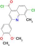 7-chloro-2-(3,4-dimethoxyphenyl)-8-methylquinoline-4-carbonyl chloride