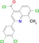 7-chloro-2-(3,4-dichlorophenyl)-8-methylquinoline-4-carbonyl chloride