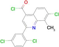 7-chloro-2-(2,5-dichlorophenyl)-8-methylquinoline-4-carbonyl chloride