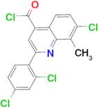 7-chloro-2-(2,4-dichlorophenyl)-8-methylquinoline-4-carbonyl chloride