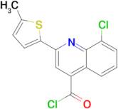 8-chloro-2-(5-methyl-2-thienyl)quinoline-4-carbonyl chloride