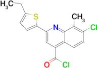 7-chloro-2-(5-ethyl-2-thienyl)-8-methylquinoline-4-carbonyl chloride