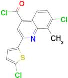 7-chloro-2-(5-chloro-2-thienyl)-8-methylquinoline-4-carbonyl chloride