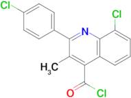 8-chloro-2-(4-chlorophenyl)-3-methylquinoline-4-carbonyl chloride