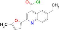 6-ethyl-2-(5-methyl-2-furyl)quinoline-4-carbonyl chloride