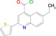 6-ethyl-2-(2-thienyl)quinoline-4-carbonyl chloride