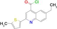 6-ethyl-2-(5-methyl-2-thienyl)quinoline-4-carbonyl chloride