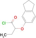 2-(2,3-dihydro-1H-inden-5-yloxy)butanoyl chloride