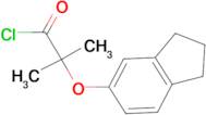 2-(2,3-dihydro-1H-inden-5-yloxy)-2-methylpropanoyl chloride